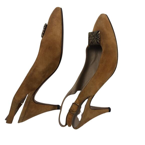 Vtg Bruno Magli Suede Slingback 8 - Picture 5 of 8